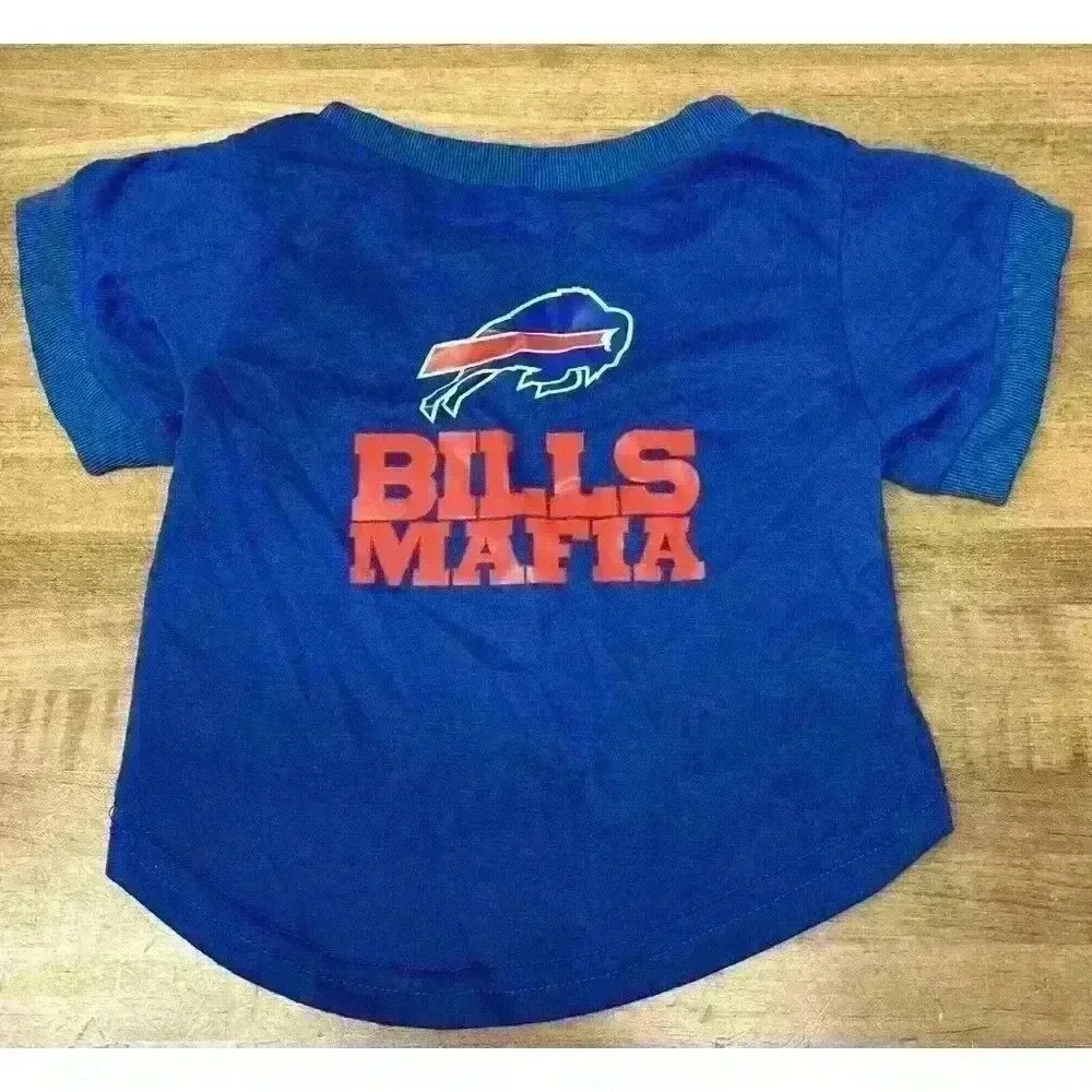 Buffalo Bills Dog Shirt Bills Mafia T-Shirt Medium Pet Little Earth Lightweight